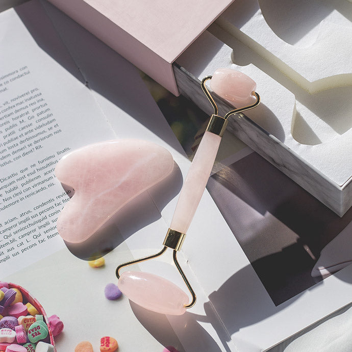 How to use Rose Quartz Roller and Gua Sha Scrapping massage tool