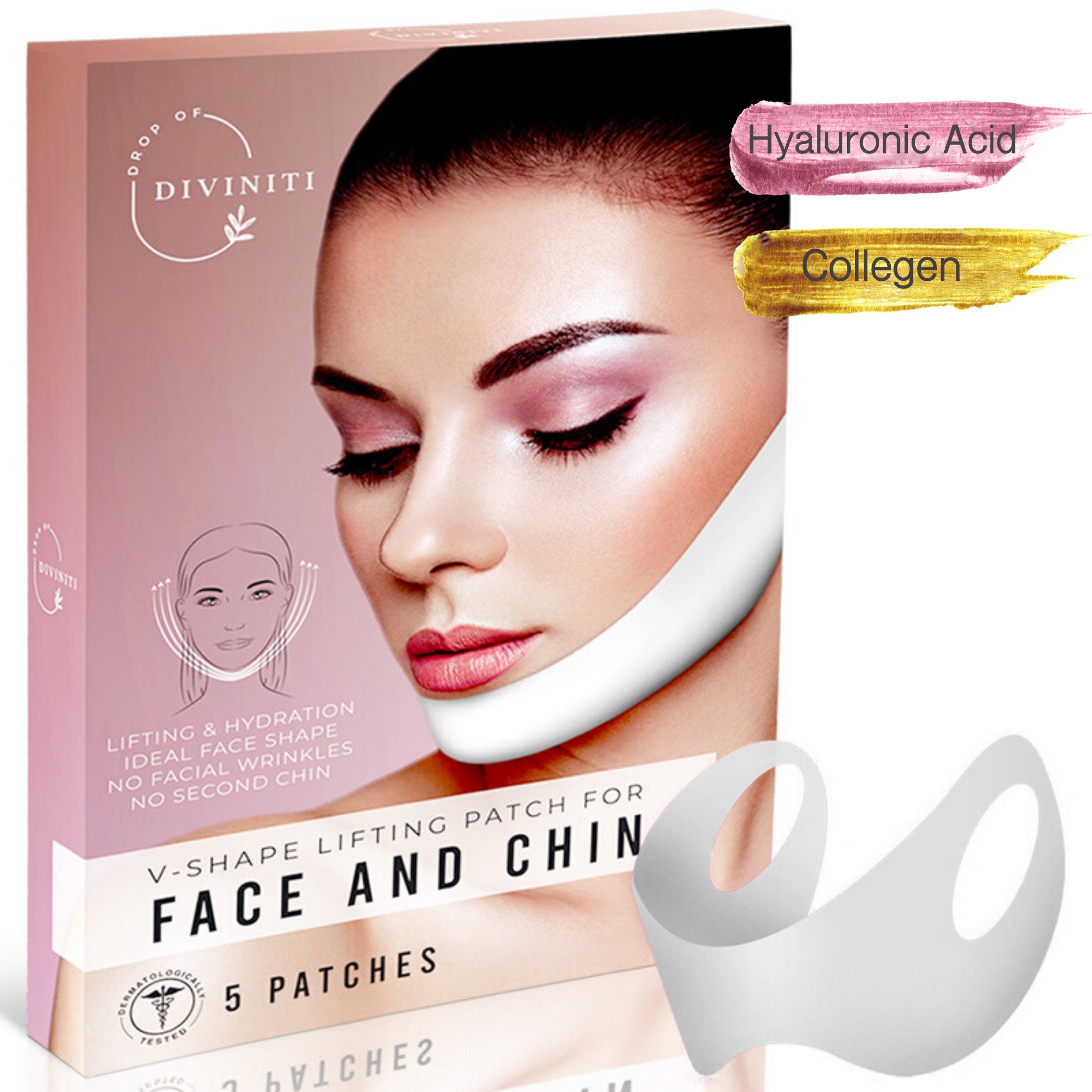 V Shaped Slimming Face Mask - V Line Lifting Mask – DiviniTiLA