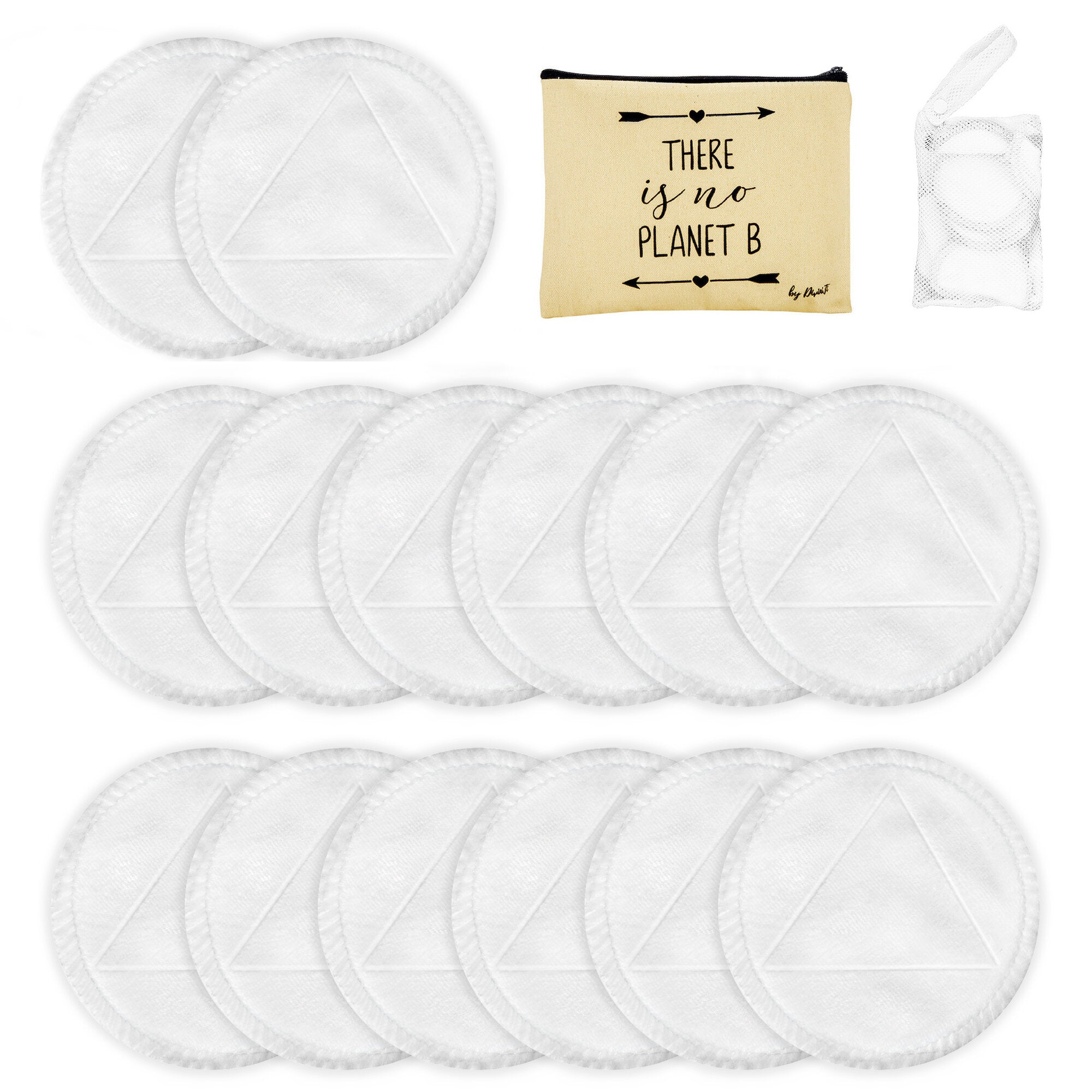 Bamboo Reusable Makeup Remover Pads in White